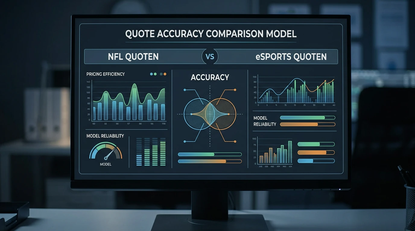 Quoten Verlässlichkeit Vergleich NFL vs eSports Wetten Modellqualität und Ineffizienzen