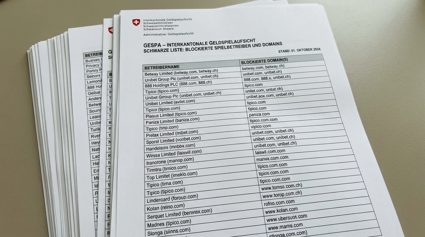 Gespa Sperrliste Schweiz gesperrte Sportwetten Anbieter DNS-Blocking erklärt