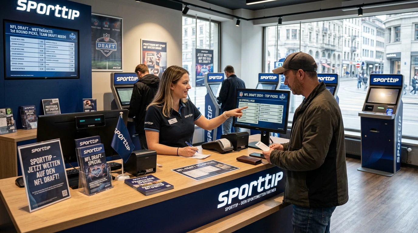 Sporttip NFL Draft Wetten Verfügbarkeit – was der Schweizer Anbieter für den NFL Draft anbietet