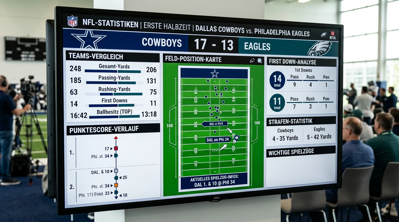 NFL erste Halbzeit Analyse für Halbzeitwetten: Welche Erkenntnisse sind wettrelevant für die zweite Hälfte?