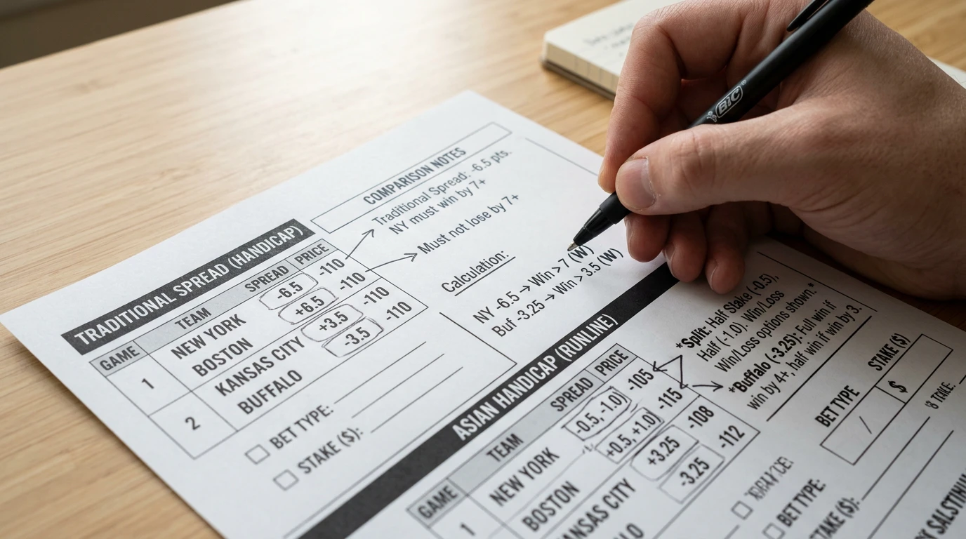 Handicap Grundlagen NFL – Unterschied zwischen Point Spread und europäischem Handicap erklärt