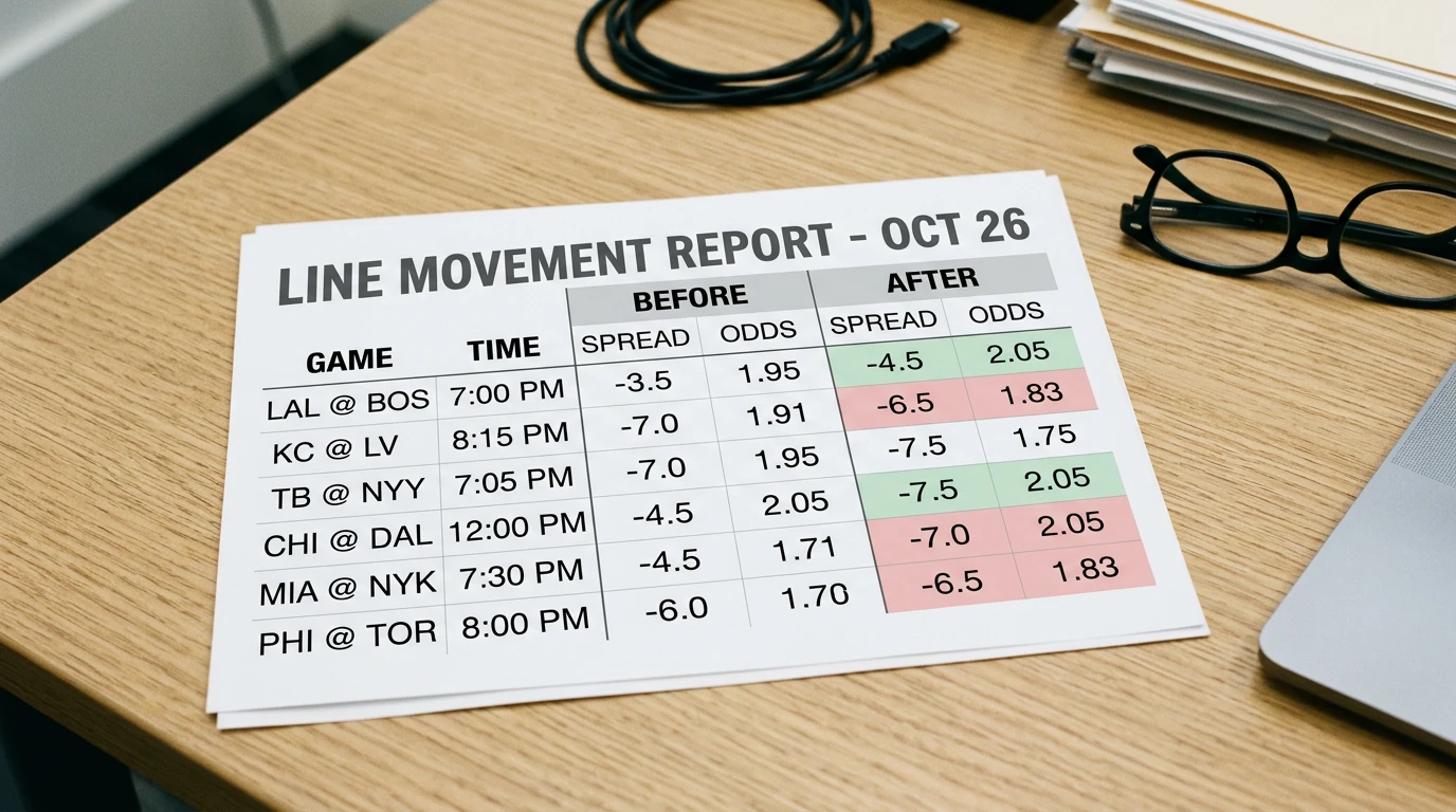 NFL Spread-Linie bewegt sich durch Injury Report – Quotenbewegung nach Verletzungsmeldung erklärt