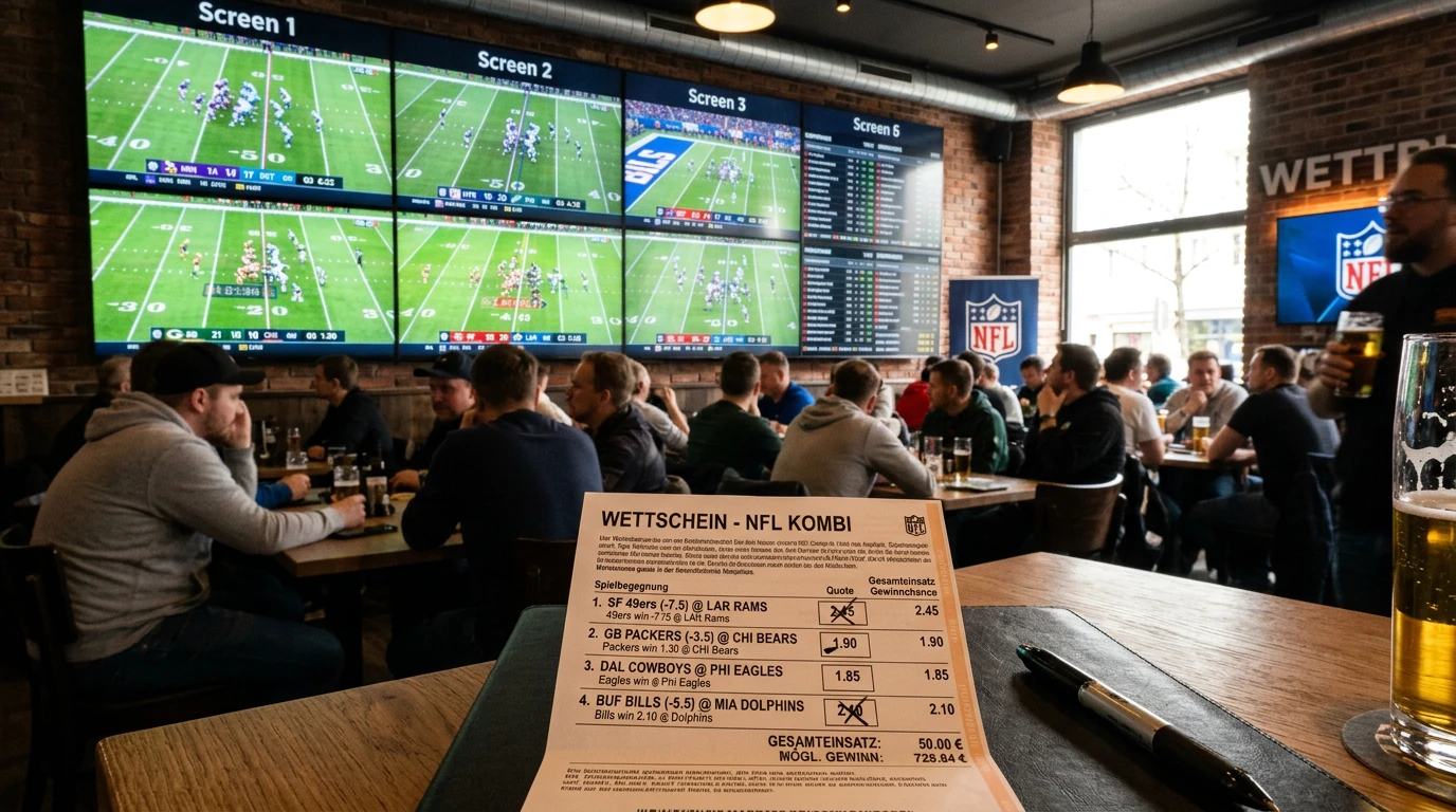 NFL Kombiwetten erklärt: Mehrere NFL-Spiele auf einem Wettschein kombinieren mit Quotenmultiplikation