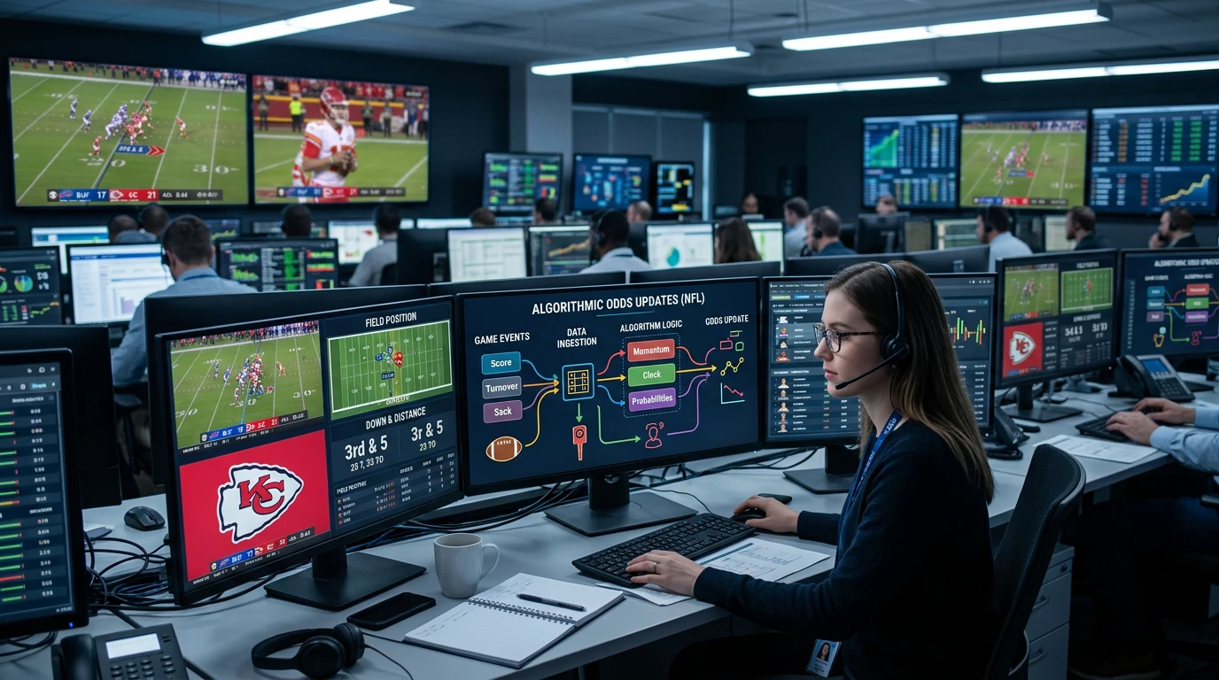 Buchmacher Algorithmus für NFL Live-Quoten Berechnung in Echtzeit