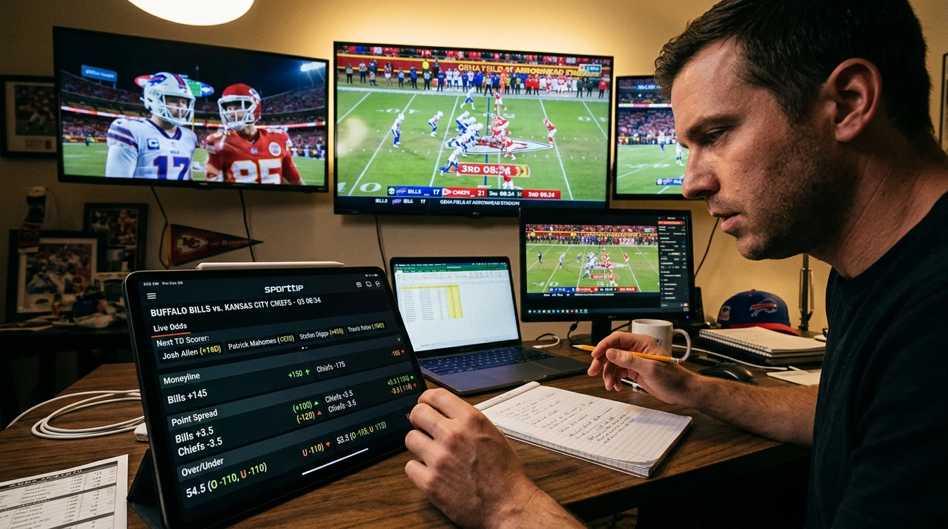 NFL Live-Wetten Quoten Bewegung während eines Spiels auf Sporttip Schweiz