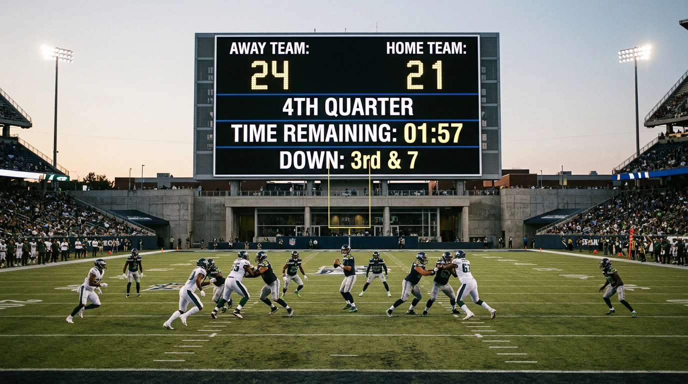 NFL Score und Spielzeit Interaktion treibt Live-Wettquoten in nichtlinearer Bewegung