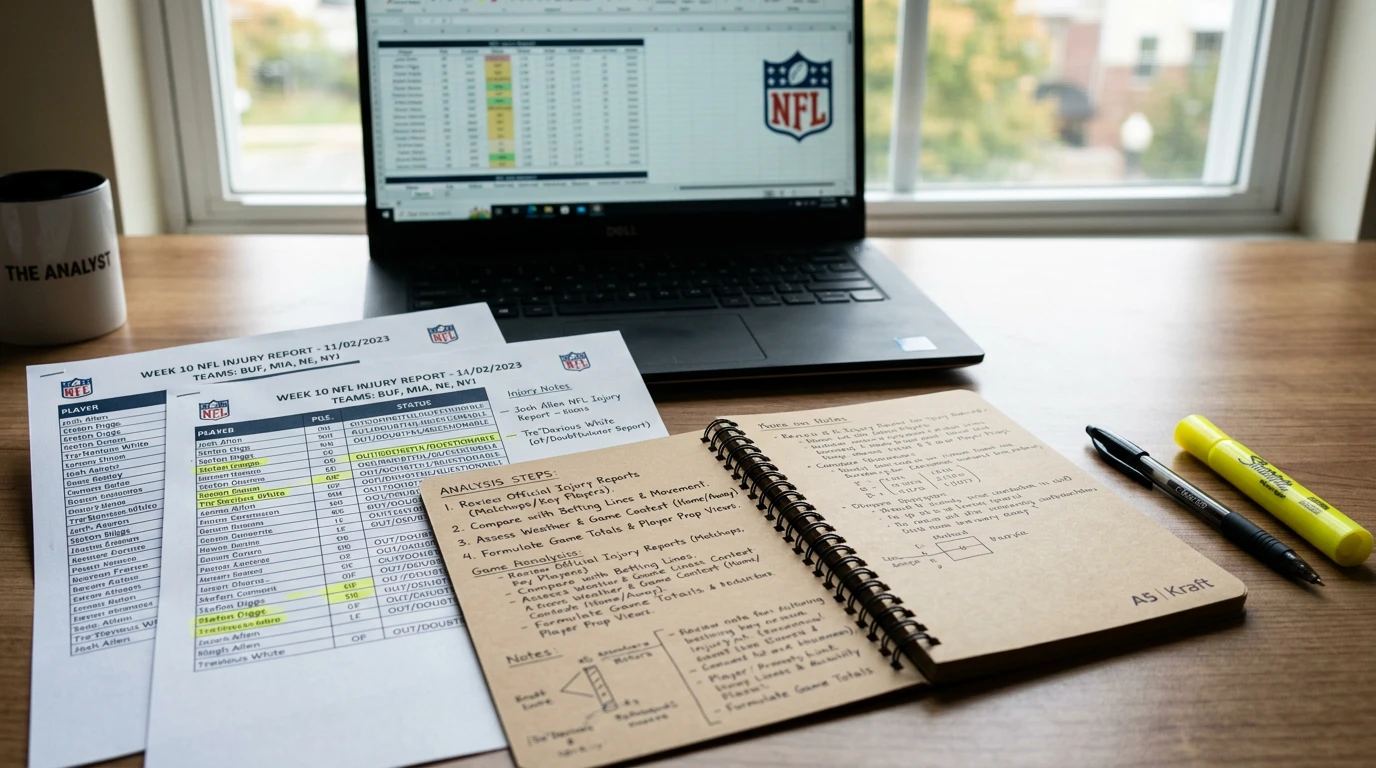 NFL Moneyline Analyse Anfänger Schritte Verletzungsbericht Heimvorteil und Quotenprüfung