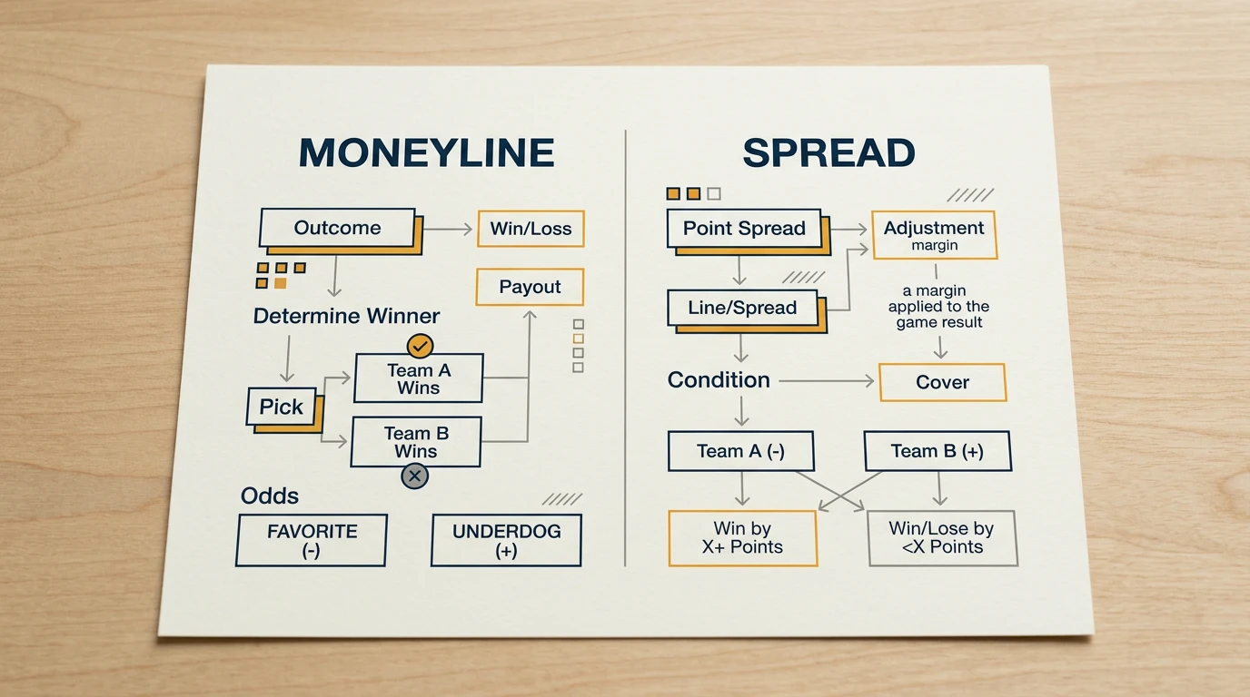 NFL Moneyline vs Spread Wette Vergleich Klarer Favorit Underdog Wert und Quotenstruktur