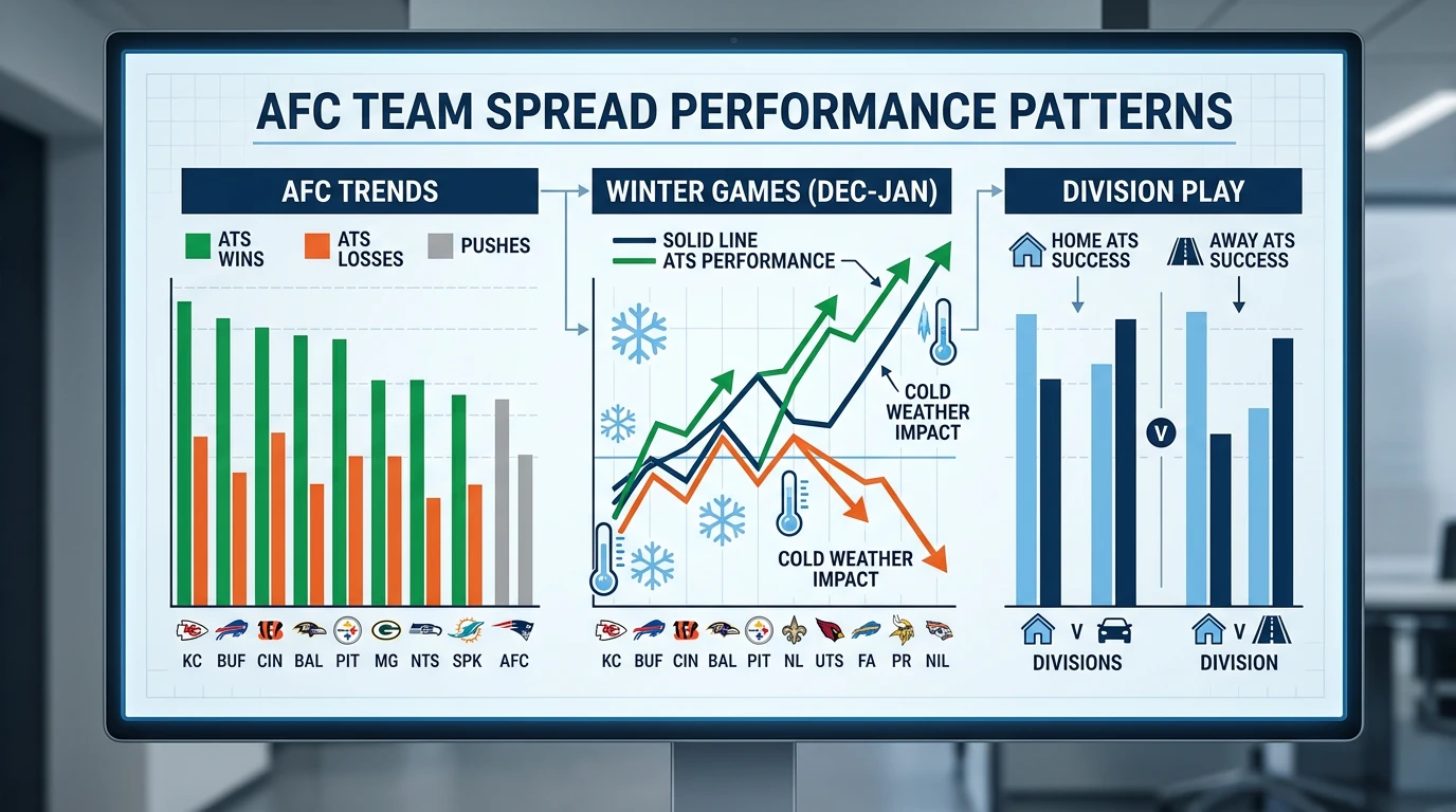 AFC Teams Spread Trends historische ATS Bilanz bei Divisionsrivalitäten und Winterspielen